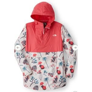 The North Face Windbreaker Women’s M Coral Joshua Tree Fanorak 1/4 Zip Packable